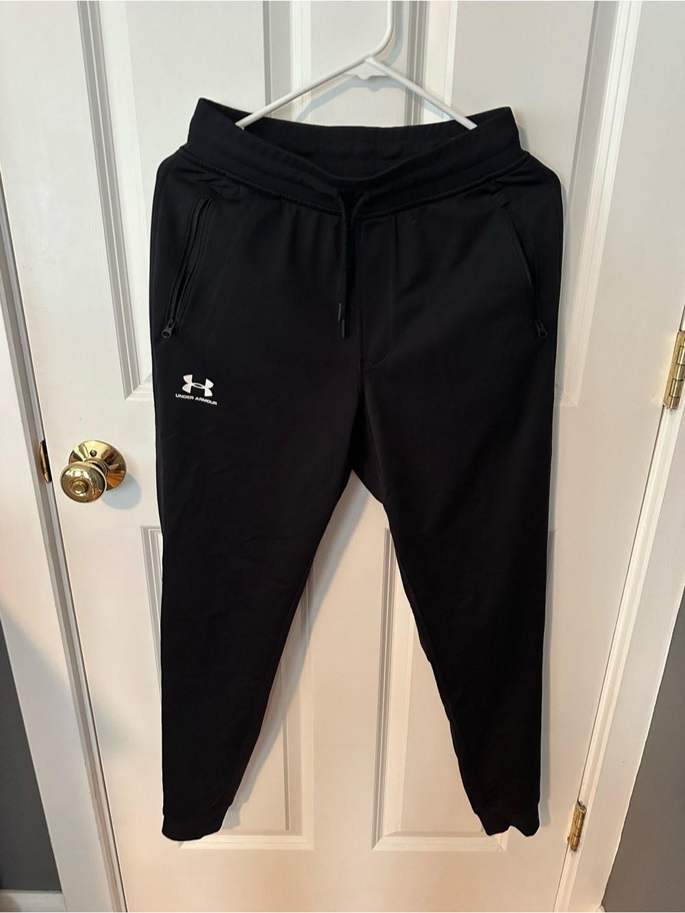 Under Armour Black and White Logo Athletic Pants